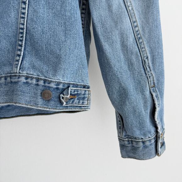 Vintage Levis Denim Trucker Jacket Medium 70507 Type 3 III Blue Jean 90s - Picture 8 of 11
